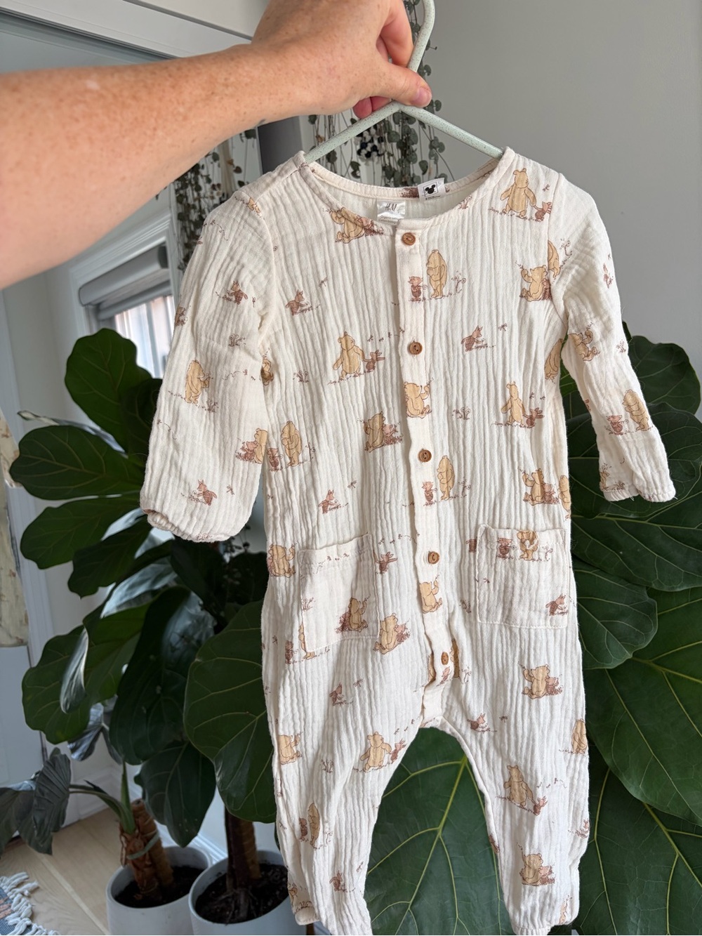 Zara Cream Muslin One-Piece with Brown Animal Print